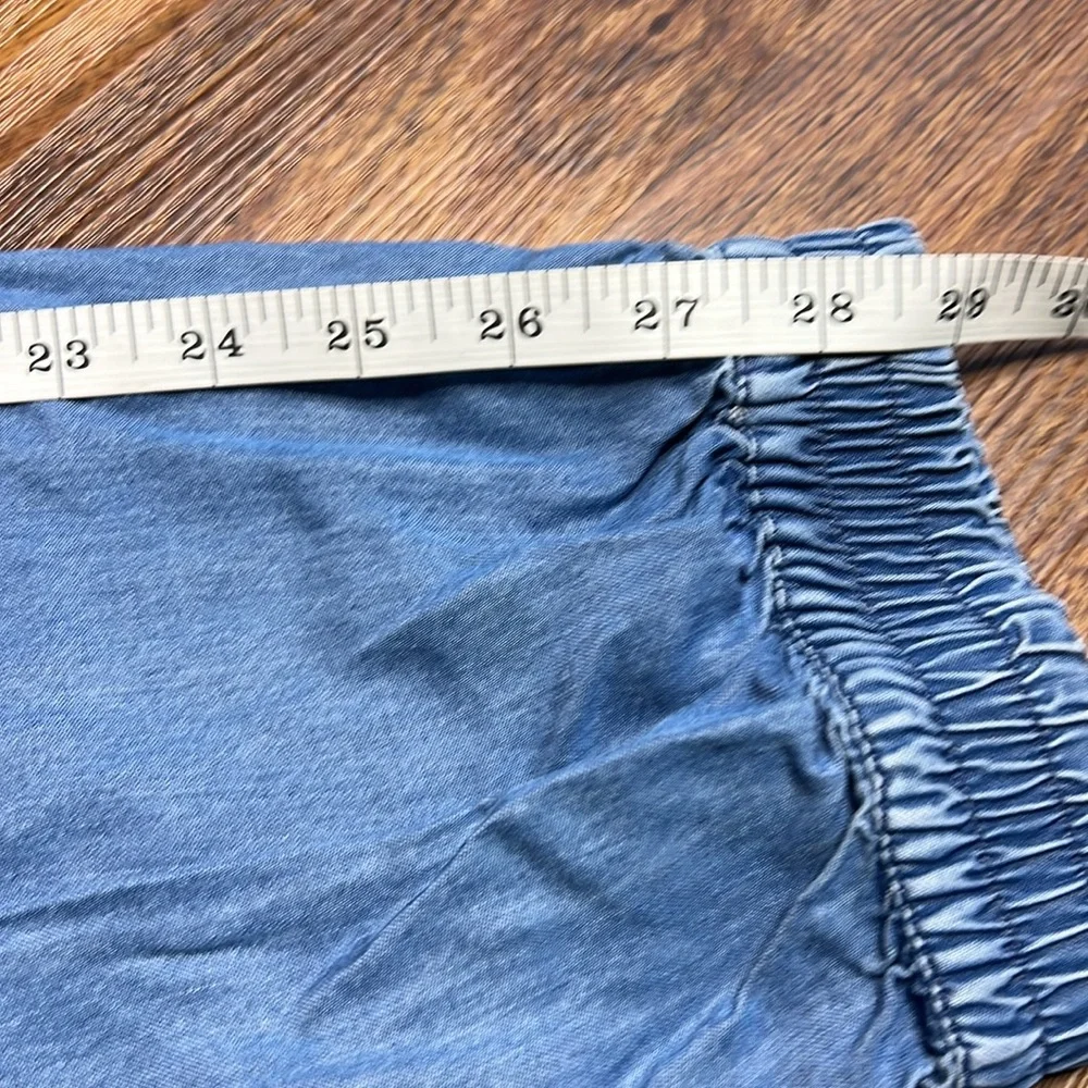 EUC Calvin Klein Chambray denim tencel elastic waist athleisure joggers XL